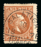 Salatiga. 1870, 10 cent brown with centrally struck postmark.