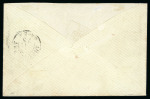 Salatiga. 1870, 10 cent and 50 cent on envelope to Netherlands. Rare and attractive.
