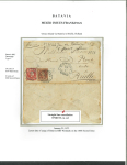 Batavia. 10 cent 1868 and 50 cent 1870 in mixed franking on envelope from Onrust