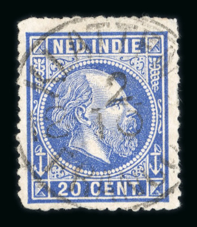 Klatten. 1870, 20 cent blue with a centred light strike of the rare Klatten mark, 2 examples known.