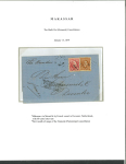 Makassar. 1870, 10 cent and 50 cent on letter from