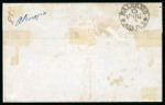 CAFALU: 1861 (14.6) Folded letter sheet sent to Palermo, franked Sardinia 5c green, seven singles, all with good to large margins, tied CAFALU/14.GIU.61 cds in black with oval ASSICURATA alongside, extremely fine and rar