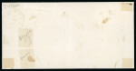 CENTORBI: 1861 Sardinia 5c green, touched to large margined horizontal pair neatly tied by superb negative mkg in black with CENTORBI/21.MAG.62 cds alongside (Osf. - P.13), on a cover front to Aderno, very fine and rare.