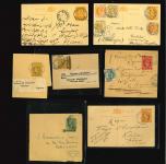 1906–11 Postal Stationery: Attractive group of seven postal stationery items, comprising three postal cards and four newspaper wrappers, including two uprated examples. Featuring a variety of postal markings, including F