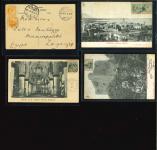 1905–10 Picture Postcards: Group of four picture postcards, including three bearing Reta (Crete) cancellations, and one cancelled on arrival at Larnaca by the very scarce barred numeral "981". A scarce and attractive gro