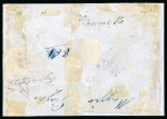 MESSINA: 1861 (9.5) Registered folded lettersheet to Termini, franked Sardinia 5c + 40c, all neatly tied by MESSINA cds, with similar and oval ASSICURATA alongside, a fine colourful and attractive franking.  Expertise: S