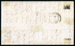 MESSINA: 1861 (5.11) Folded lettersheet to Pireo (Greece), franked Sardinia 20c + 80c, both tied by MESSINA cds, with similar and Greece 20L blue applied on arrival to pay the internal postage alongside, a fine colourful