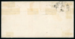 PET. SOPRANA: 1861 Sardinia 10c light brown, large margined single on foded cover to Palermo, neatly tied by oval PET. SOPRANA in black, with similar alongside, arrival bs, very fine and scarce.  Expertise: Signed A.Dien