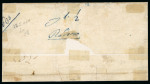 SANTA CATERINA: 1859 Folded registered lettersheet to Palermo, franked 2Gr. pair and 20Gr. grey, neatly tied by blue cancels, with oval strikes in blue of SANTA CATERINA, plus ASSICURATA and REAL SERVIZIO alongside, very