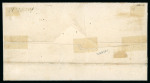 VALLELUNGA: 1861 10c dark brown, good to huge margins, tied by clear strike of the oval VALLELUNGA in black, with similar alongside, on cover to Cattanissetta, very fine and scarce.  Expertise: Cert. Giacomo Bottacchi, A
