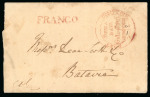 1817 “Post Comptoir Sourabaya” handstamp (WdB 38) with accompanying FRANCO.