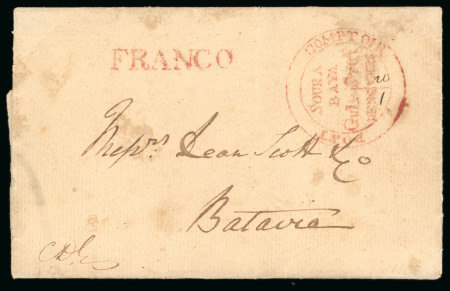 1817 “Post Comptoir Sourabaya” handstamp (WdB 38) with accompanying FRANCO.