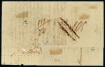 1845, “koper” postage due label, type I, large margins, letter Amsterdam-Samarang.