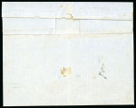 1864, 10 cent red on letter sent to the Assistent Resident