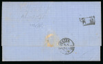 Makassar. 1870, 10 cent and 50 cent on letter from