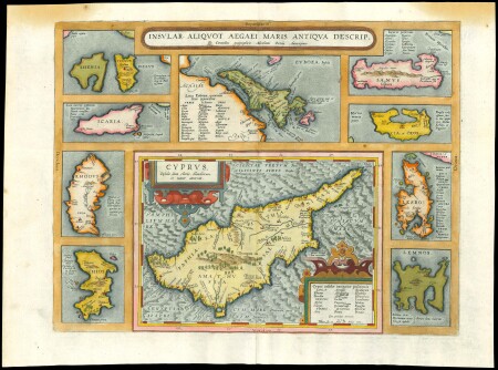1603 Ortelius coloured copper engraving. Magnificent composite map, based on the cartography of Abraham Ortelius