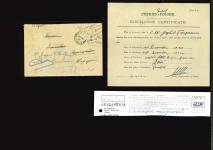 1934 Stampless envelope from Famagusta, incorrectly addressed to Prastion, Famagusta instead of Prastion, Morphou. Undeliverable as addressed, the cover was returned, bearing the scarce linear "NOT KNOWN" handstamp on th