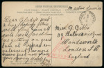 1916 On Active Service, two items with picture postcard and envelope, both bearing triangular censor mkgs, used from Polymedia and Troodos, a fine pair (2).