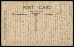 1914–32 Picture Postcards: Group of four picture postcards, bearing a variety of interesting postal markings, including Varoshia, Famagusta/Parcels, Evrykhou, and other cancellations. A scarce and attractive group illust