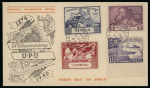 1949 UPU. 10 October complete set on First Day Cover, together with a second complete set on censored cover to Cairo, and a registered cover from Kyrenia bearing two UPU values with additional franking. A fine and attrac