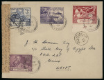 1949 UPU. 10 October complete set on First Day Cover, together with a second complete set on censored cover to Cairo, and a registered cover from Kyrenia bearing two UPU values with additional franking. A fine and attrac