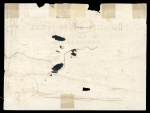 Lefkara & Nicosia Parcel Post Labels  Parcel-post label franked with KGV 12pi (2) and 2pi, making a total franking of 26 piastres. All stamps are cancelled by clear “LEFKARA / 5 JU 22” datestamps. An attractive and scarc