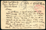 1928–59 Incoming Mail: Accumulation of 22 covers, predominantly addressed to Cyprus, including airmail and registered usages. Noted is a postcard from Austria to Larnaca bearing the scarce linear "UNCLAIMED" and "NOT KNO