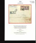 1935–46 KGV & KGVI: Attractive group of eight covers bearing a variety of Pictorial Issue frankings, including airmail, censored, and registered usages, one showing the scarce boxed "A.R." handstamp. A fine representativ