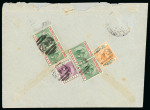 1917–23 KGV. Attractive selection of eleven covers, including two 2pi Registration Envelopes uprated and addressed to England and the United States, together with a range of colourful frankings, many tied by the "942" ba