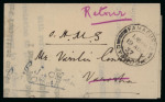 1934–37 Official O.H.M.S. folded entires, selection of three different, each bearing a variety of linear "NON RÉCLAMÉ" instructional markings in black, with one additionally showing the scarce "INCONNU" marking. A very f