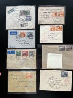 1940–59 Censored Mail & Town Cancellations. Attractive group of forty-six covers illustrating censored mail and a wide range of town and village cancellations, with extensive KGVI Pictorial frankings, including the 45 pi