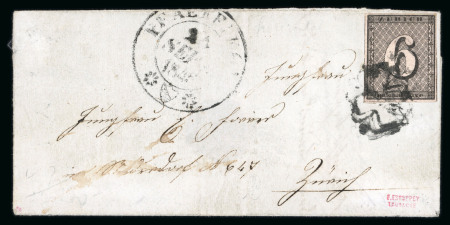 1846, Zürich 6, Type IV, 69. Marke des Bogens