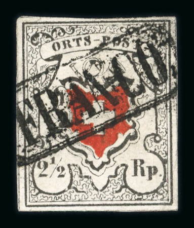 1850, Orts-Post mit Kreuzeinfassung, Type 8