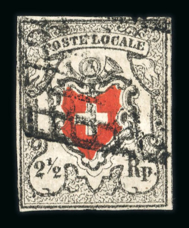1850, Poste locale mit Kreuzeinfassung, Type 27