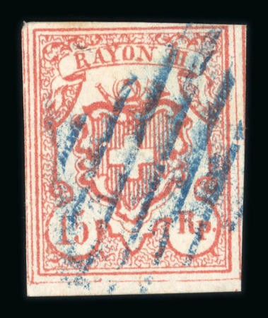 1852, Rayon III grosse Wertziffern, Type 9, des Steins OL-II
