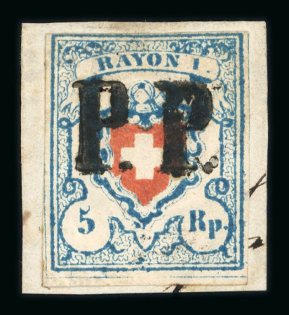 1851, Rayon I hellblau, Type 36 des Steins A2-O