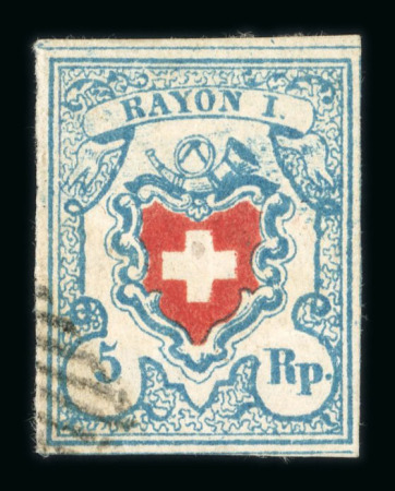 1851, Rayon I hellblau, Type 6 des Steins U-RU