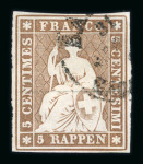 1854-1857, kleines Los mit 4 Strubel