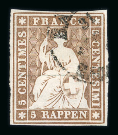 1854-1857, kleines Los mit 4 Strubel