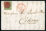 1849, grosser Adler gelbgrün, in sehr frischen Farben