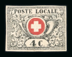 1849, Waadt 4, farbfrisch, allseits voll- bis breitrandig