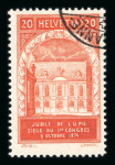 1924, UPU 20 Rp. mit grüner Gummierung, farbfrisch