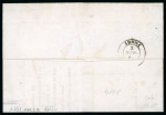 1854, 15 Rp. rot, 1. Münchner Druckperiode, auf Brief nach Arona (Sardinien)