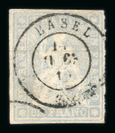 1854-1862, kleine Steckkarte mit 6 seltenen Strubel