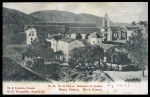 Cyprus Railway Travelling Post Office - RPO No.5  A black-and-white picture postcard depicting the Monastery at Kykkos, by Toufexis of Nicosia, No.47. Franked with a King George V 10 para stamp and cancelled by the scarc