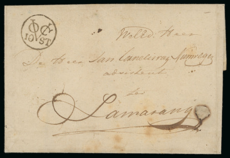 ca. 1790, “VOC 10 St” Handstamp (WdB 6a). Exceptional