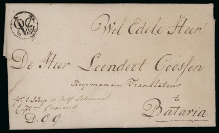 1788, "VOC 6 St." Handstamp (WdB 1). Bold strike of the rare 6st.