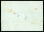 1851, Orts-Post mit Kreuzeinfassung mit Plattenfehler