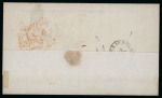 1866, 1874, two folded letters from London forwarded to Batavia and Samarang.