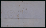 1866, 1874, two folded letters from London forwarded to Batavia and Samarang.